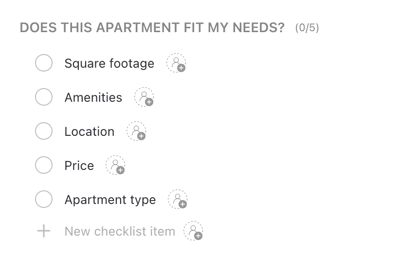 Looking for the apartment of your dreams? Use this task template to score potential apartments and make sure that you find the perfect place to call home.